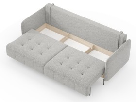 Валериан диван трёхместный прямой Светло-серый, ткань RICO FLEX 108 в Москаленки - moskalenki.katalogmebeli.com | фото 3