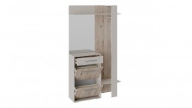 Шкаф для одежды «Нуар» тип 1 Фон серый/Дуб сонома в Москаленки - moskalenki.katalogmebeli.com | фото 3